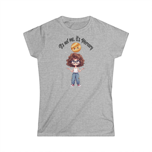Cute Chibi Shirt for Astrology Fans, Mercury Retrograde, Kawaii Tee, Soft Pastel, Vibe Checker, Cosmic Charm, Playful Tee
