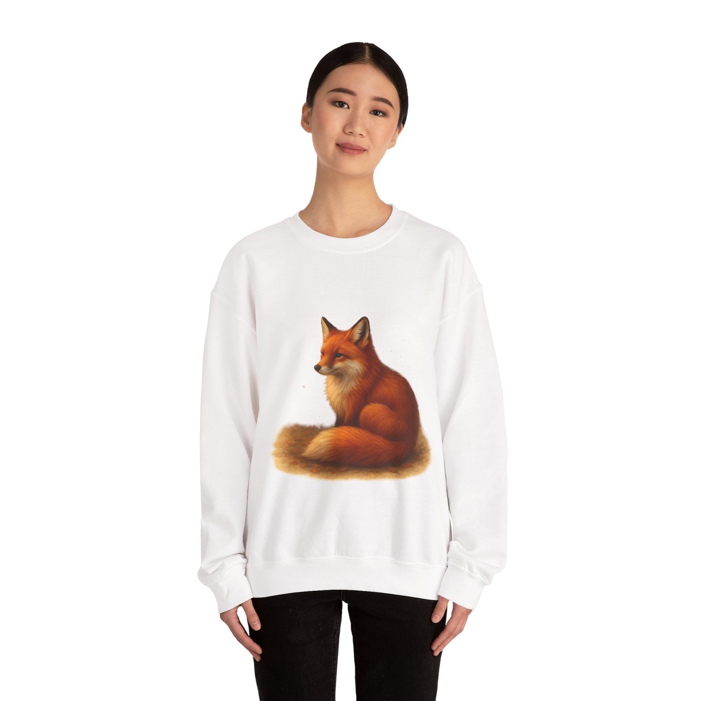 Cozy Fox Sweatshirt, Cute Animal Crewneck, Gift for Animal Lovers, Casual Fall Apparel, Art-Inspired Clothing