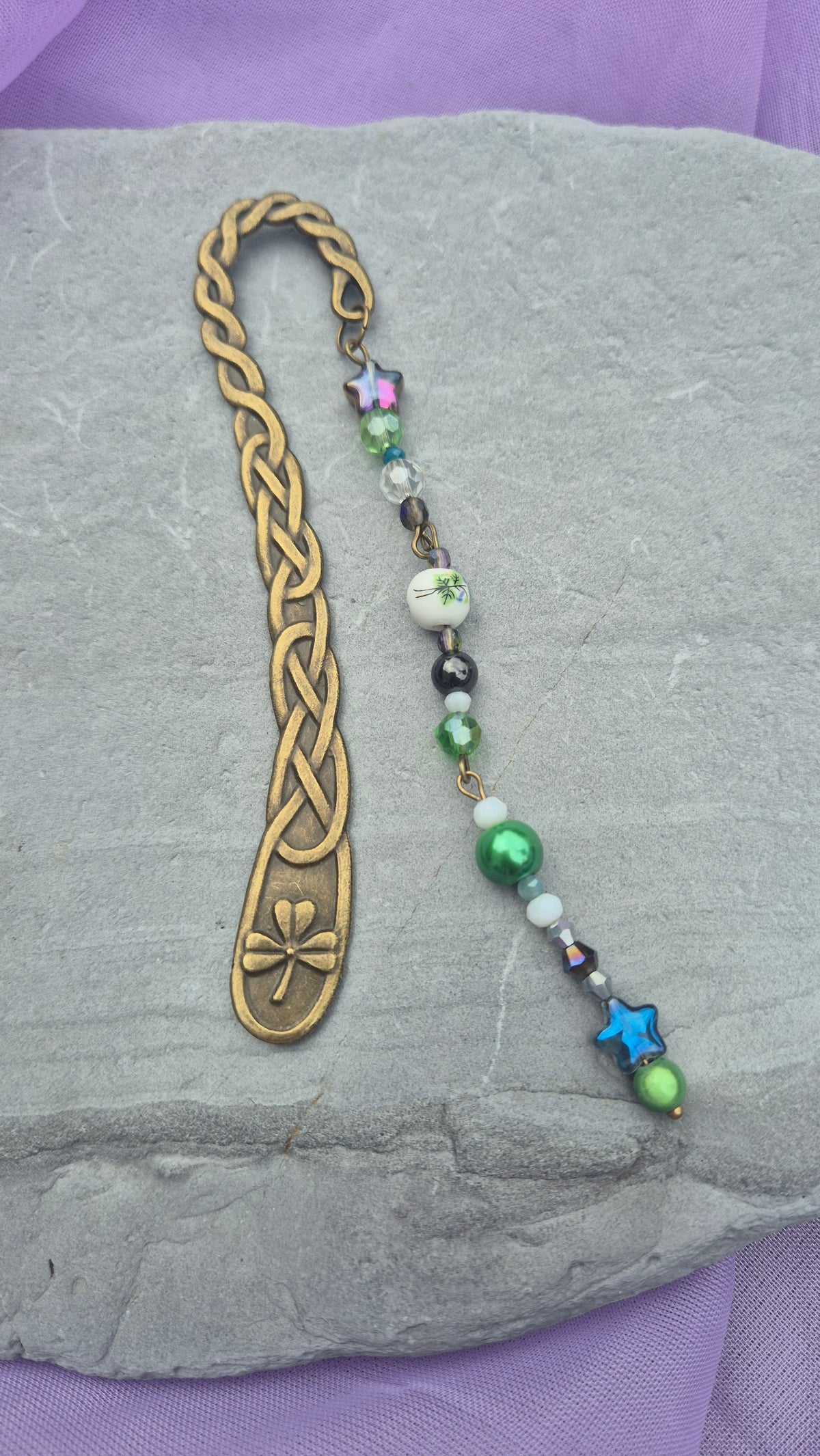 Celtic Garden Beaded Bookmark