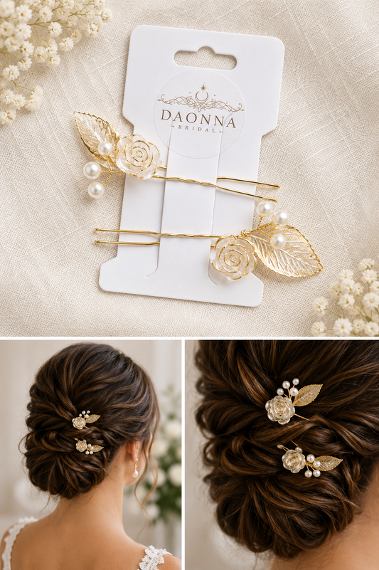 Arabella Gold Hair Pins