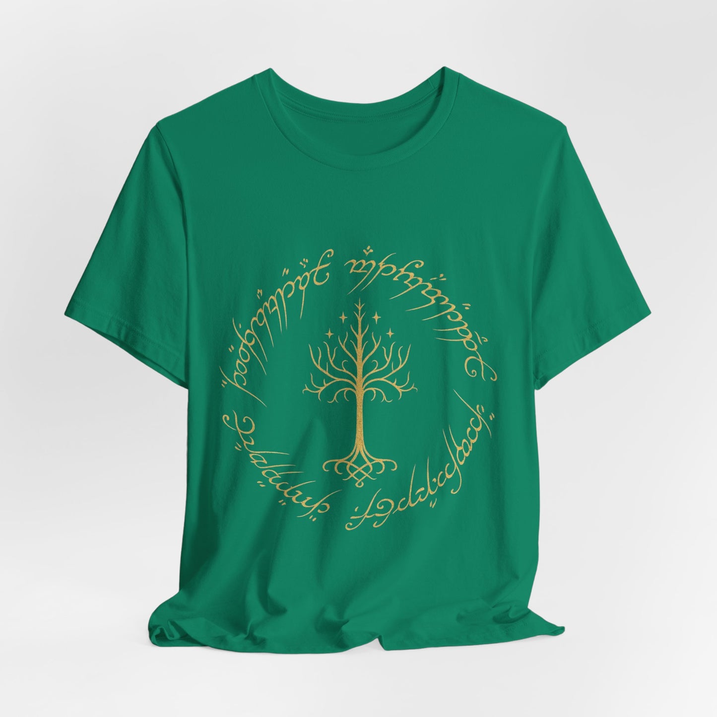 Gondor Tree Tee, Elvish Shirt, Fantasy Short Sleeve Top, Middle Earth Inspired Tee, Tolkien Fan Gift, Unisex Graphic T-Shirt