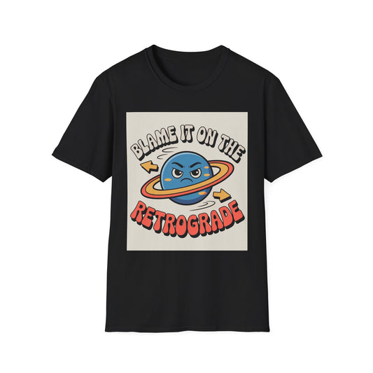 Mercury Retrograde Cosmic Excuse Unisex T-Shirt, Astrology Lover Graphic Tee, Planet Wink Apparel, Quirky Cosmic Sass Top, Funny Zodiac Gift