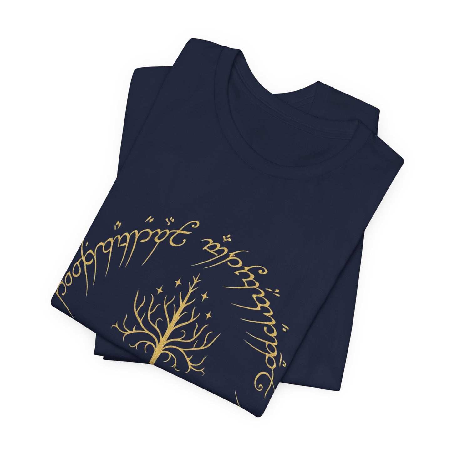 Gondor Tree Tee, Elvish Shirt, Fantasy Short Sleeve Top, Middle Earth Inspired Tee, Tolkien Fan Gift, Unisex Graphic T-Shirt