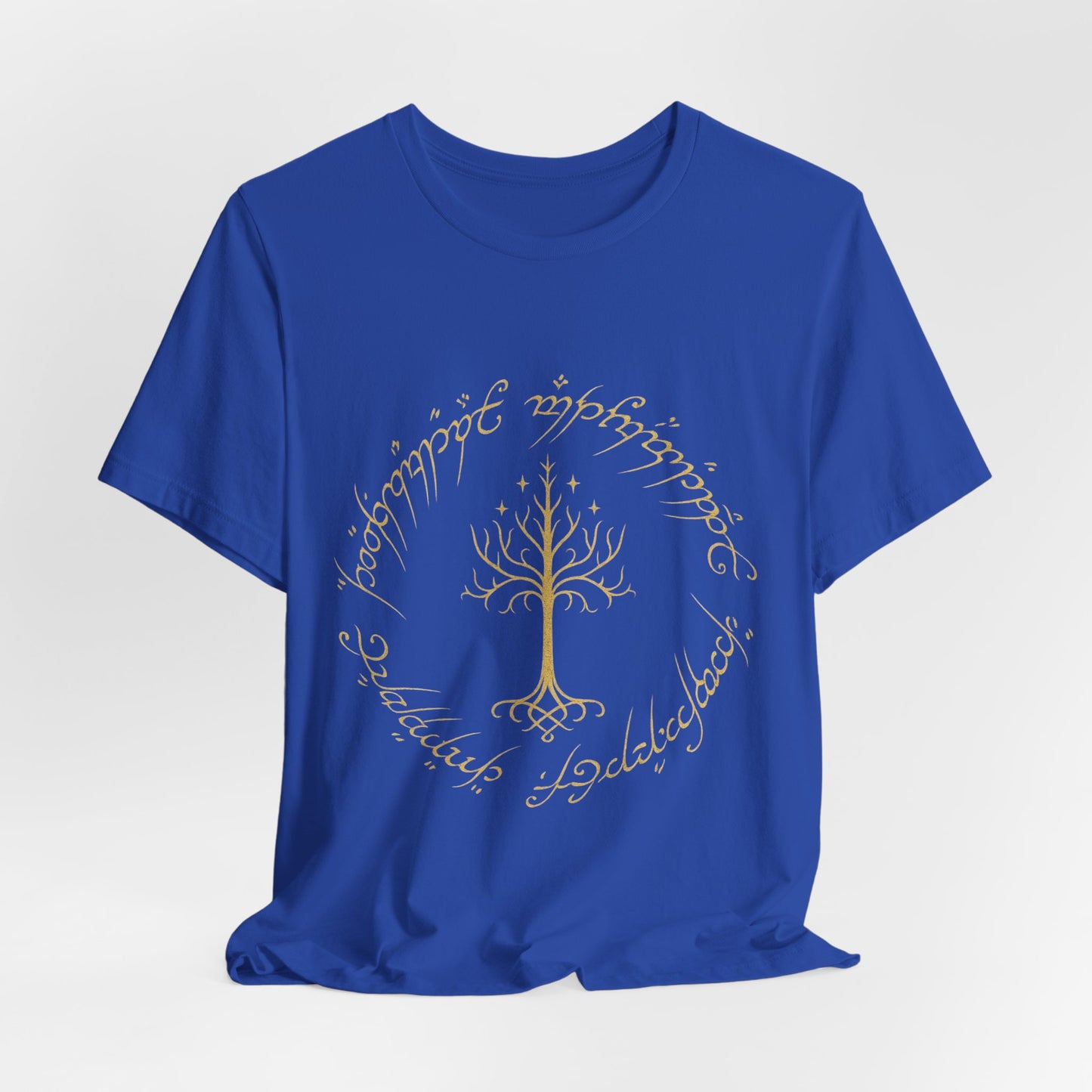 Gondor Tree Tee, Elvish Shirt, Fantasy Short Sleeve Top, Middle Earth Inspired Tee, Tolkien Fan Gift, Unisex Graphic T-Shirt