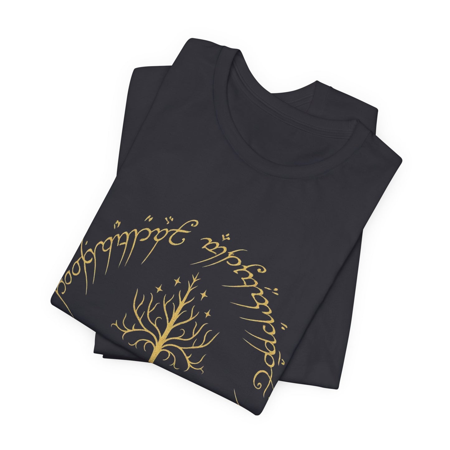 Gondor Tree Tee, Elvish Shirt, Fantasy Short Sleeve Top, Middle Earth Inspired Tee, Tolkien Fan Gift, Unisex Graphic T-Shirt