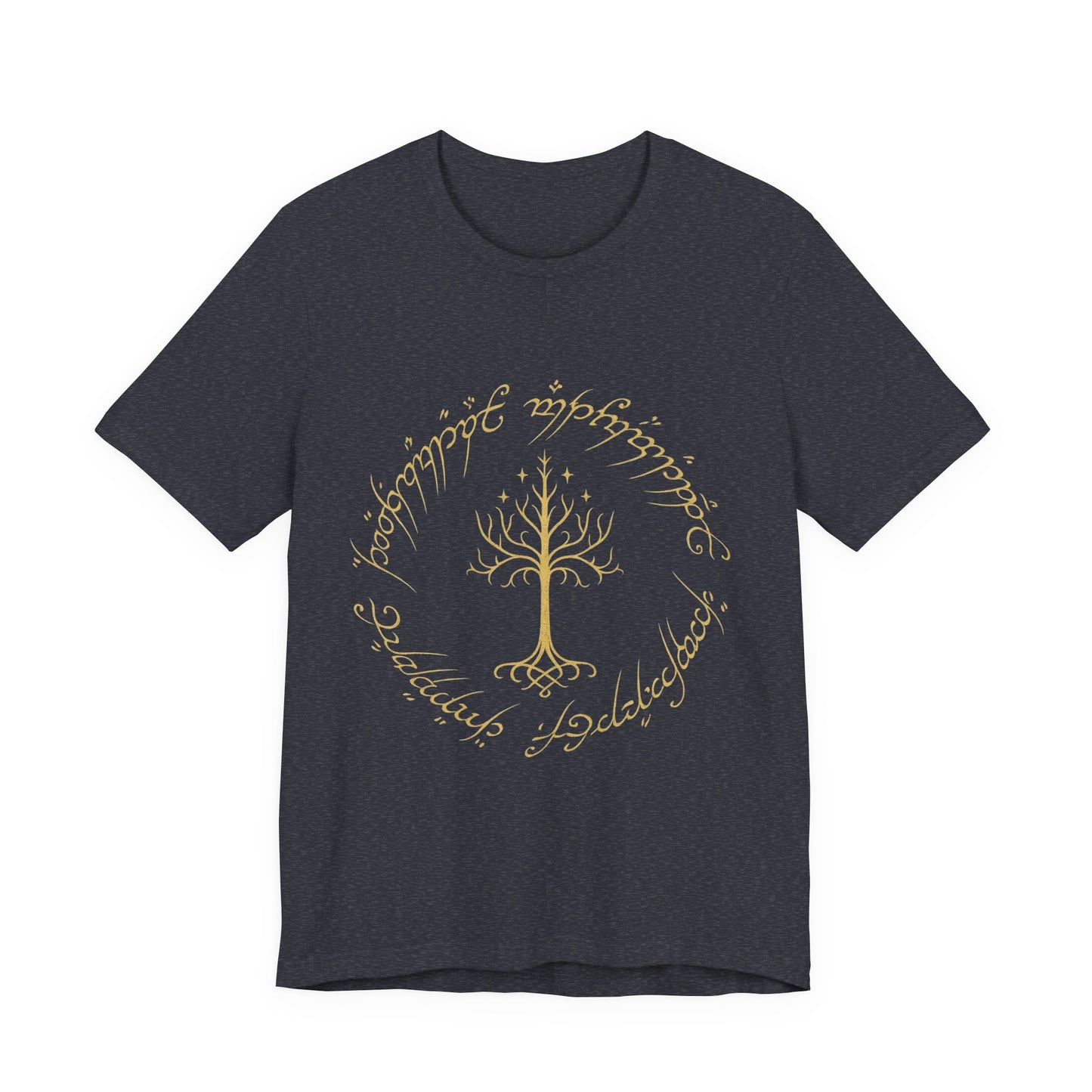 Gondor Tree Tee, Elvish Shirt, Fantasy Short Sleeve Top, Middle Earth Inspired Tee, Tolkien Fan Gift, Unisex Graphic T-Shirt