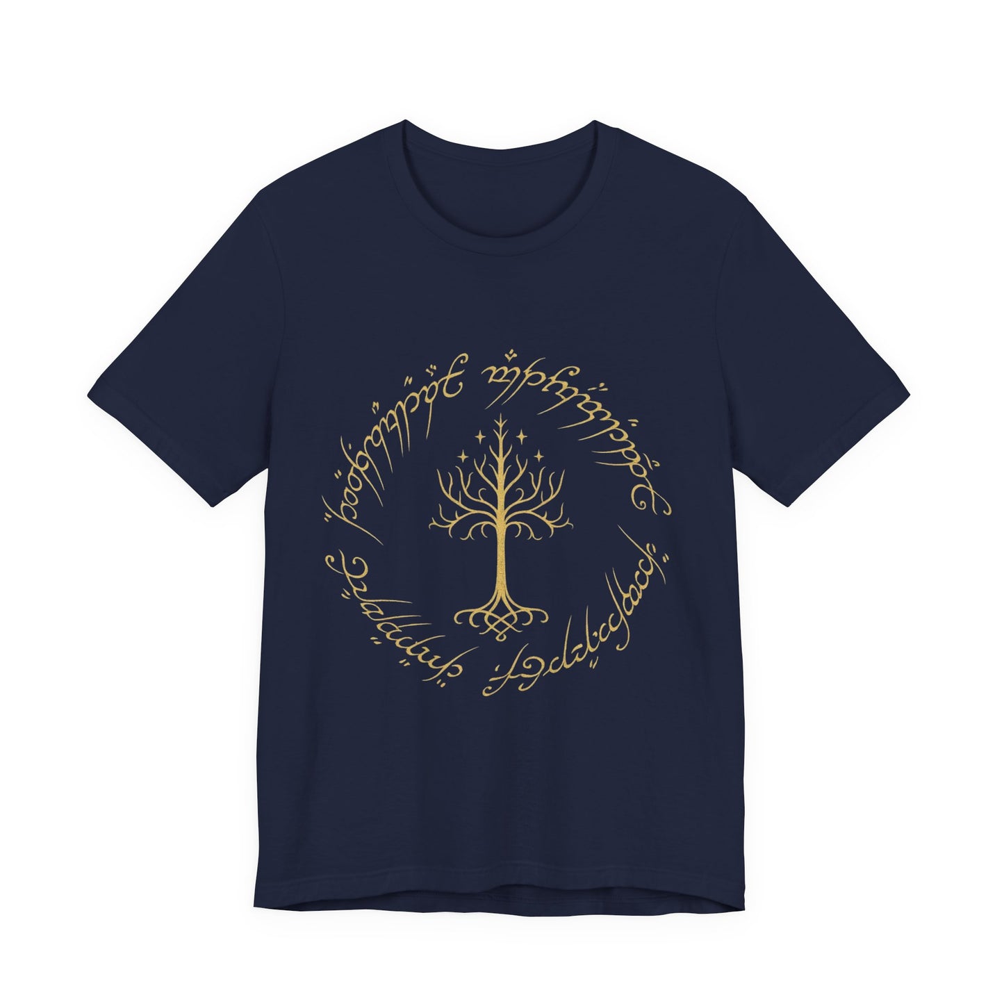 Gondor Tree Tee, Elvish Shirt, Fantasy Short Sleeve Top, Middle Earth Inspired Tee, Tolkien Fan Gift, Unisex Graphic T-Shirt