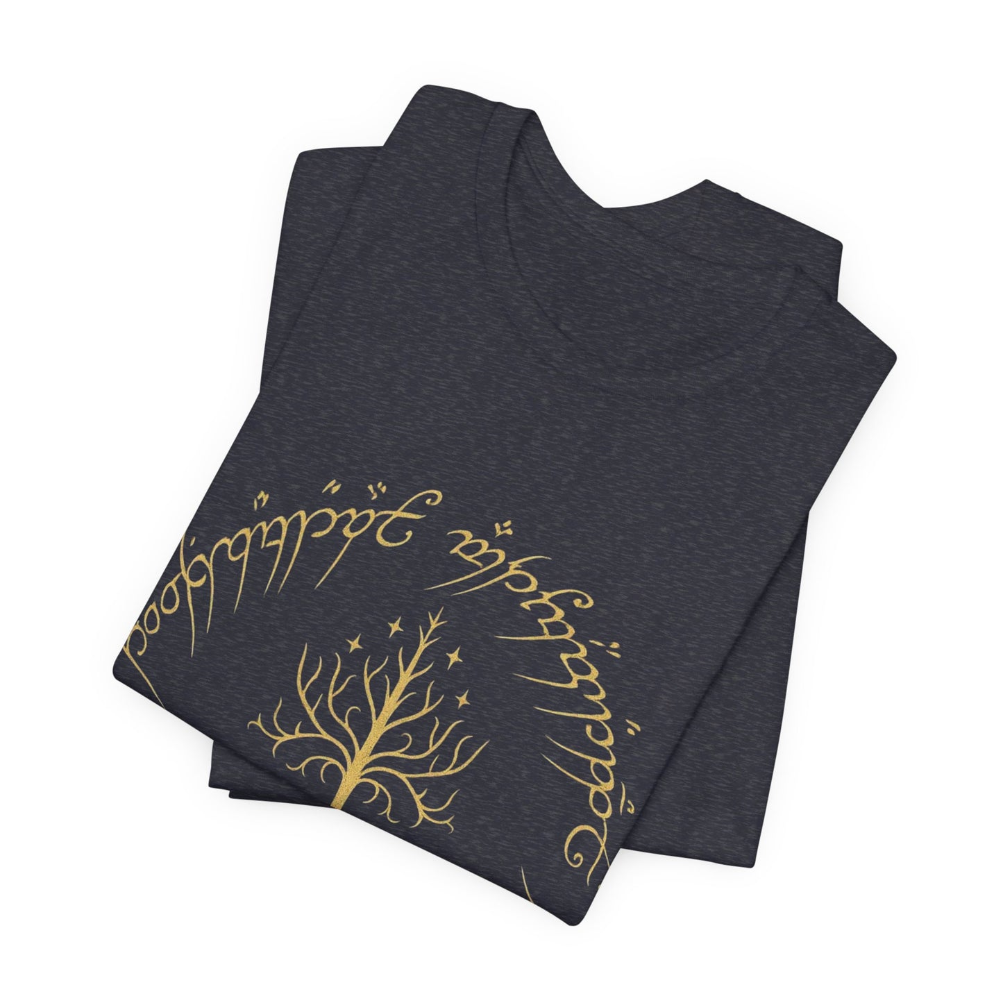 Gondor Tree Tee, Elvish Shirt, Fantasy Short Sleeve Top, Middle Earth Inspired Tee, Tolkien Fan Gift, Unisex Graphic T-Shirt