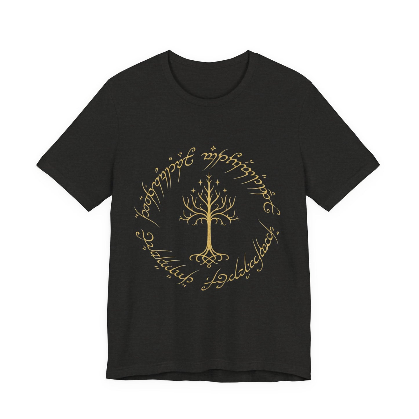 Gondor Tree Tee, Elvish Shirt, Fantasy Short Sleeve Top, Middle Earth Inspired Tee, Tolkien Fan Gift, Unisex Graphic T-Shirt