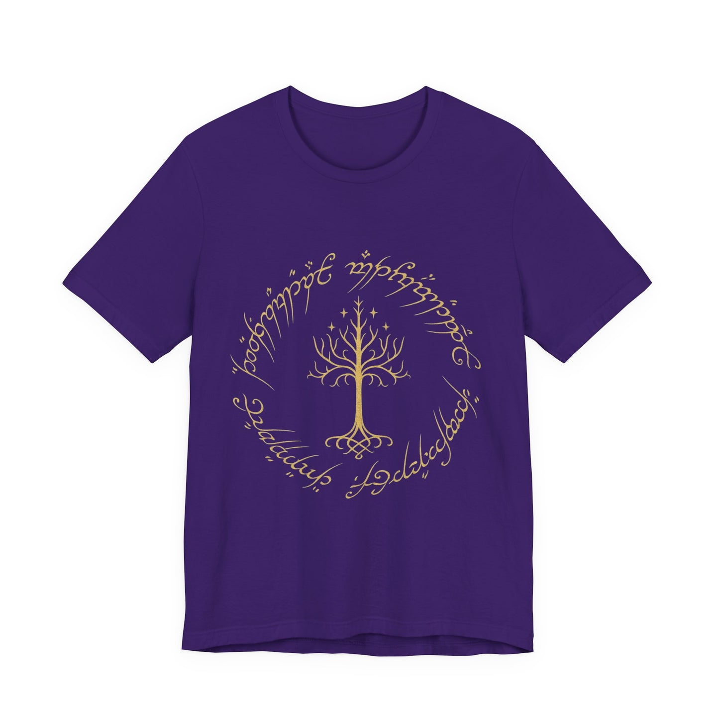 Gondor Tree Tee, Elvish Shirt, Fantasy Short Sleeve Top, Middle Earth Inspired Tee, Tolkien Fan Gift, Unisex Graphic T-Shirt