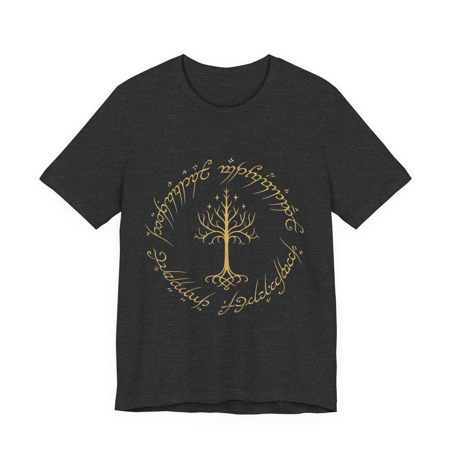 Gondor Tree Tee, Elvish Shirt, Fantasy Short Sleeve Top, Middle Earth Inspired Tee, Tolkien Fan Gift, Unisex Graphic T-Shirt