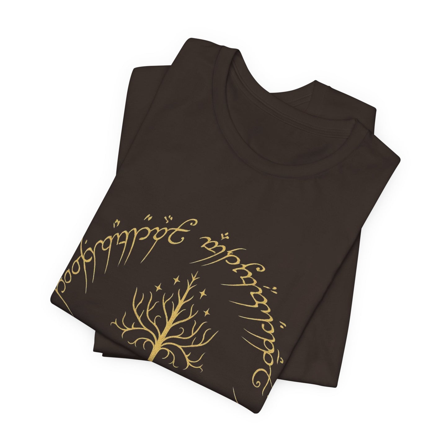 Gondor Tree Tee, Elvish Shirt, Fantasy Short Sleeve Top, Middle Earth Inspired Tee, Tolkien Fan Gift, Unisex Graphic T-Shirt