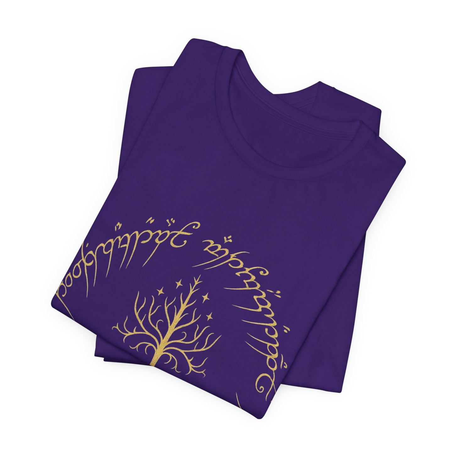 Gondor Tree Tee, Elvish Shirt, Fantasy Short Sleeve Top, Middle Earth Inspired Tee, Tolkien Fan Gift, Unisex Graphic T-Shirt