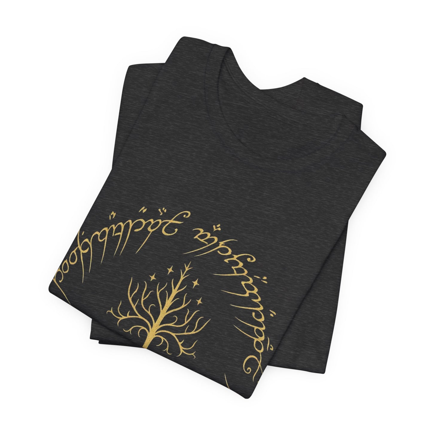 Gondor Tree Tee, Elvish Shirt, Fantasy Short Sleeve Top, Middle Earth Inspired Tee, Tolkien Fan Gift, Unisex Graphic T-Shirt