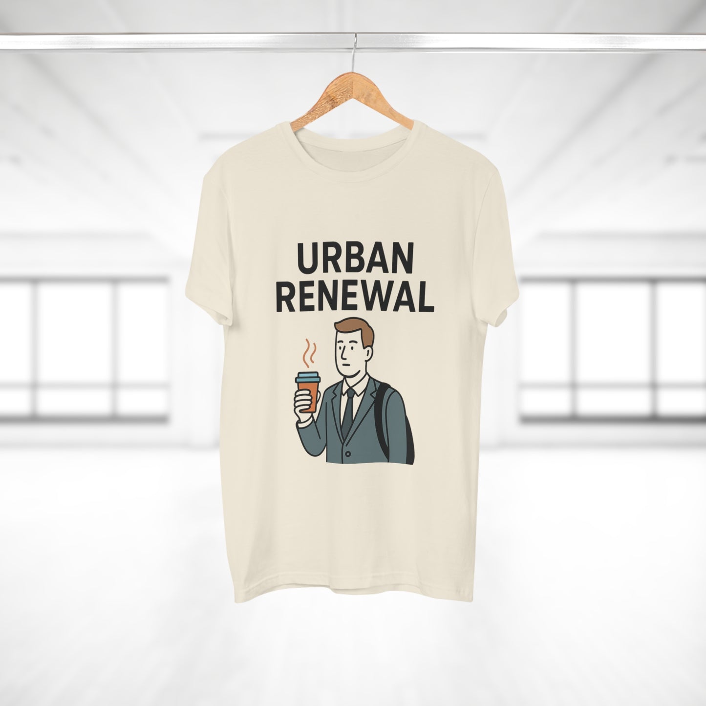 Funny Pun T-Shirt - Urban Renewal - Caffeine Fix, Funny Hipster Vibes, Men's Tee, Coffee Lovers Gift, Graphic Tee