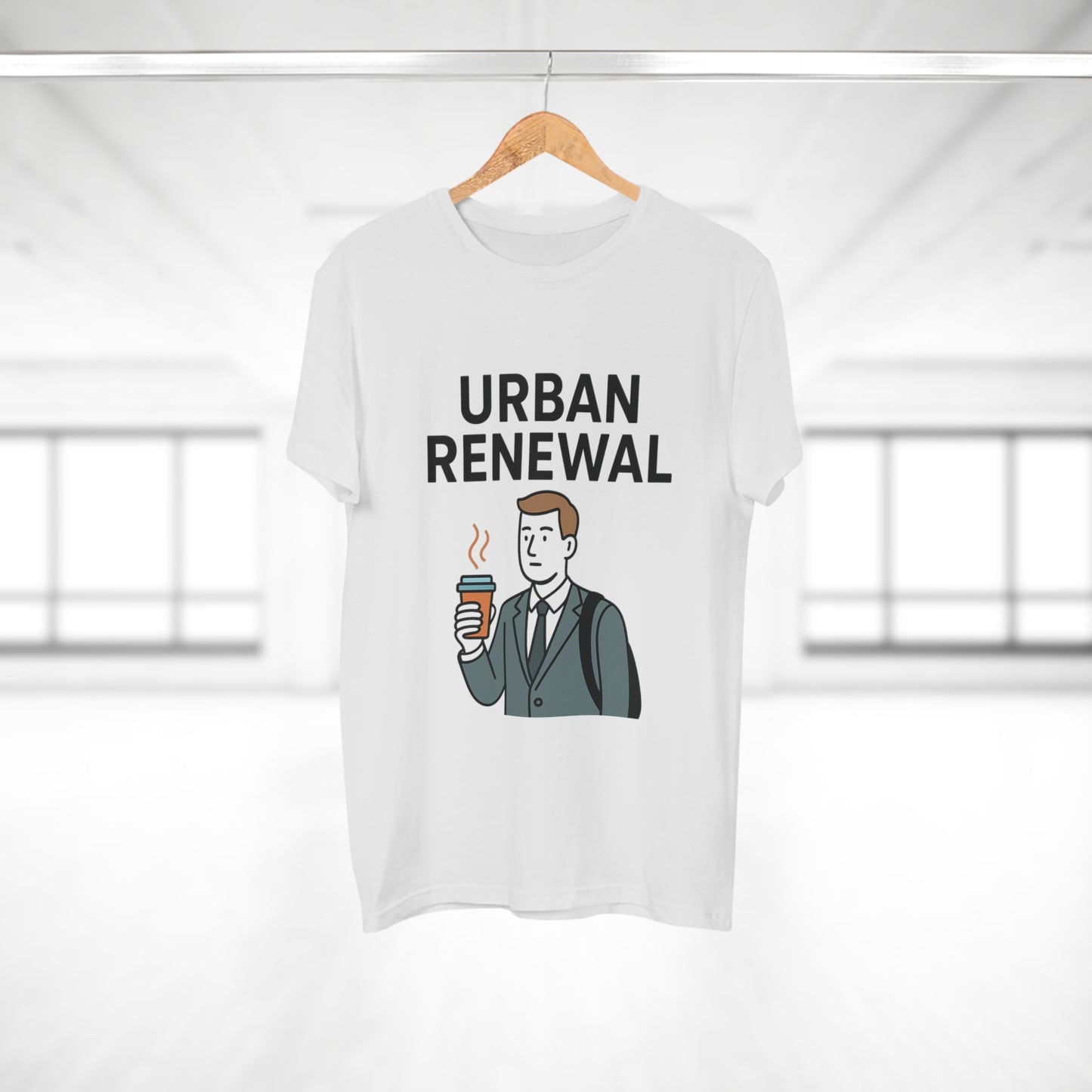 Funny Pun T-Shirt - Urban Renewal - Caffeine Fix, Funny Hipster Vibes, Men's Tee, Coffee Lovers Gift, Graphic Tee