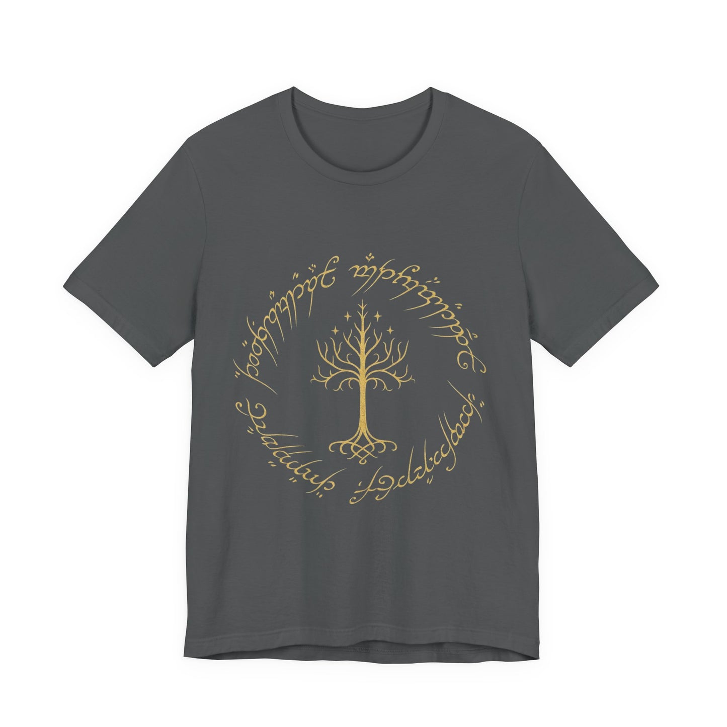 Gondor Tree Tee, Elvish Shirt, Fantasy Short Sleeve Top, Middle Earth Inspired Tee, Tolkien Fan Gift, Unisex Graphic T-Shirt
