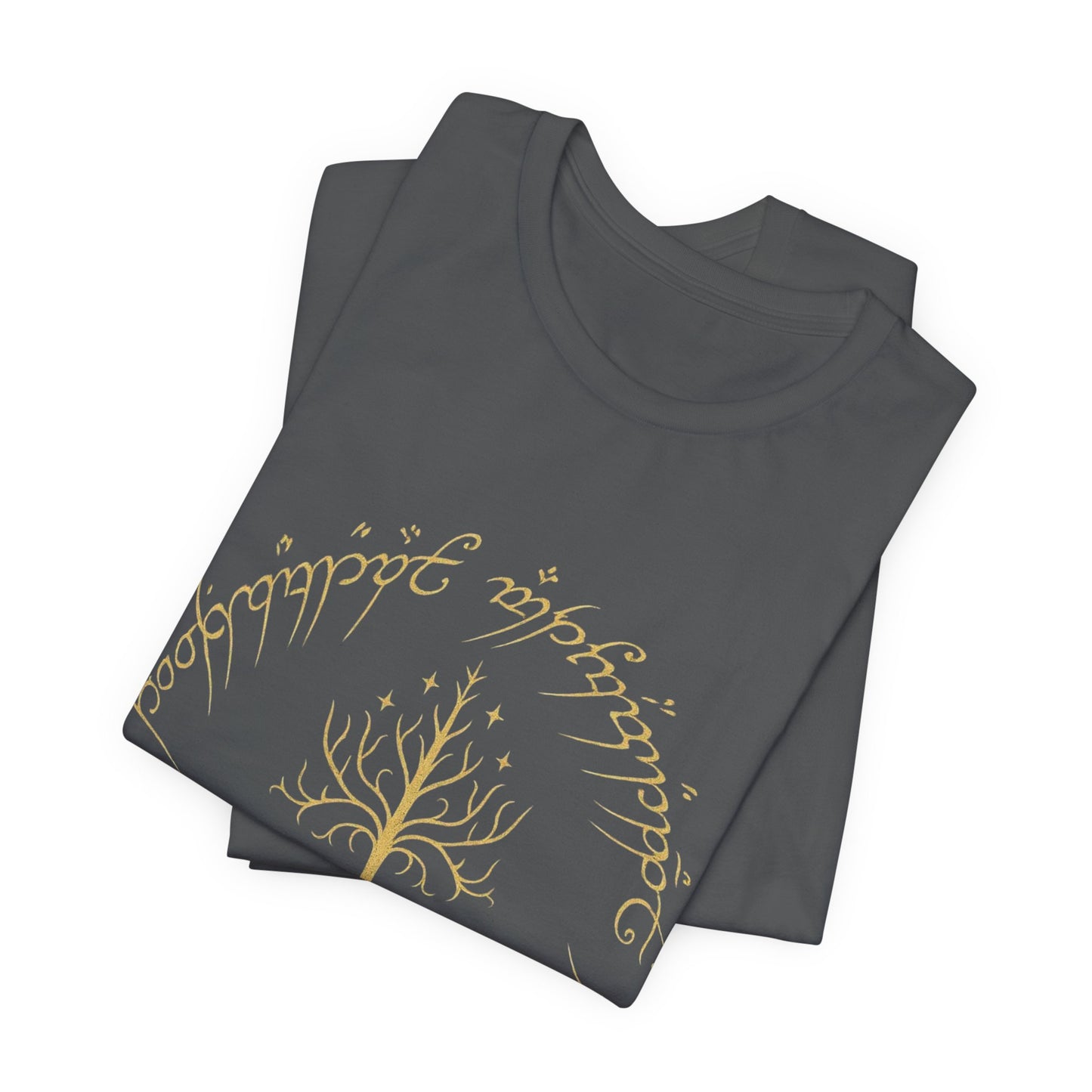 Gondor Tree Tee, Elvish Shirt, Fantasy Short Sleeve Top, Middle Earth Inspired Tee, Tolkien Fan Gift, Unisex Graphic T-Shirt