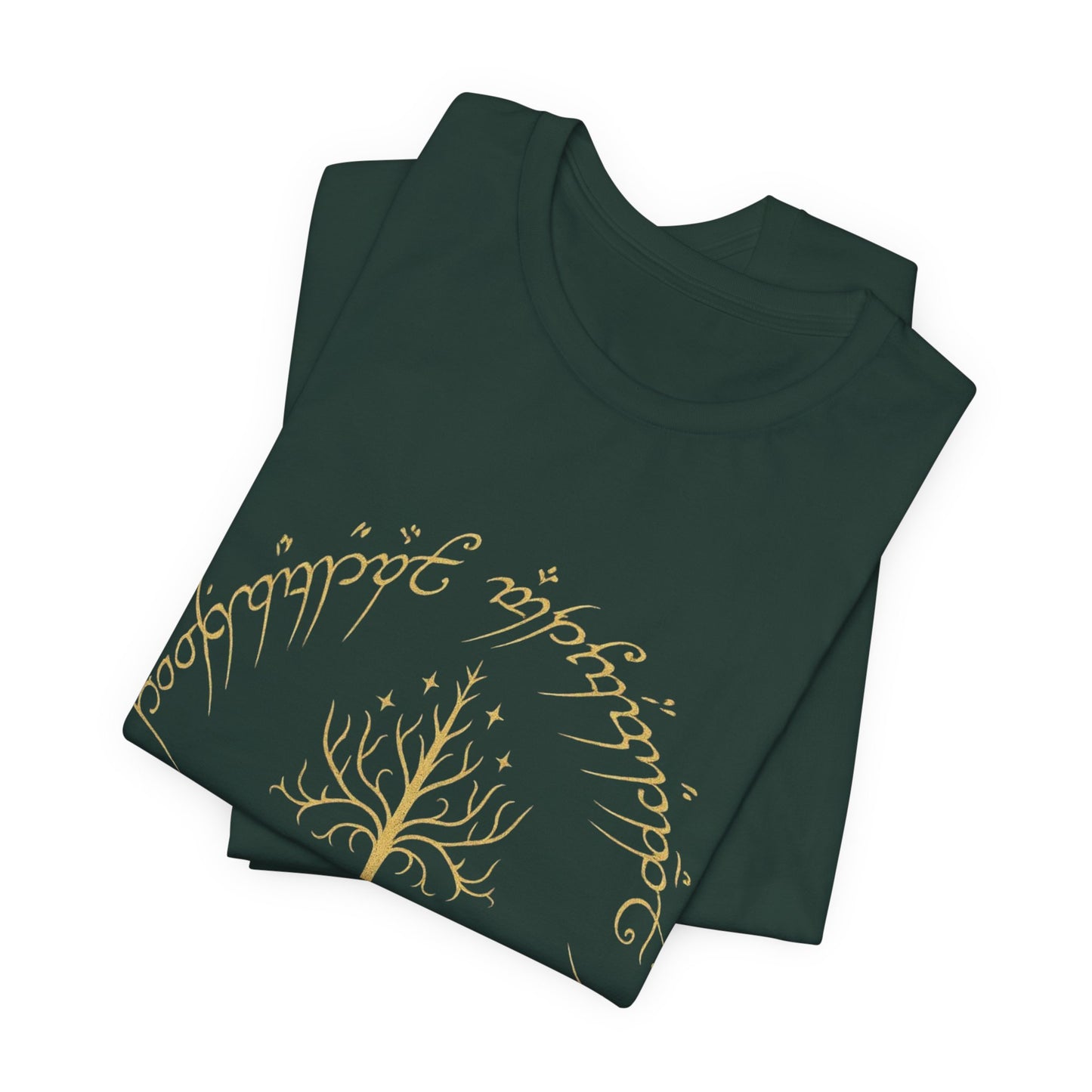 Gondor Tree Tee, Elvish Shirt, Fantasy Short Sleeve Top, Middle Earth Inspired Tee, Tolkien Fan Gift, Unisex Graphic T-Shirt
