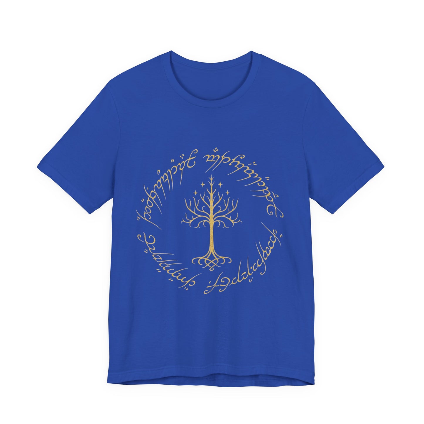 Gondor Tree Tee, Elvish Shirt, Fantasy Short Sleeve Top, Middle Earth Inspired Tee, Tolkien Fan Gift, Unisex Graphic T-Shirt