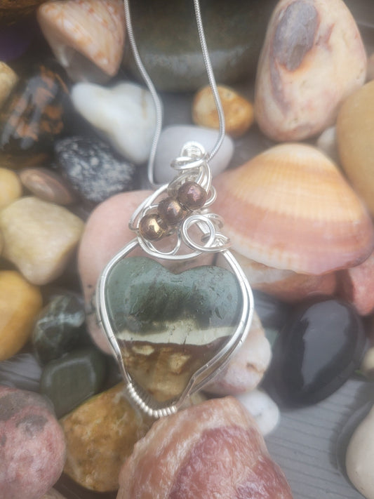 Jasper Heart Necklace - Daonna Designs