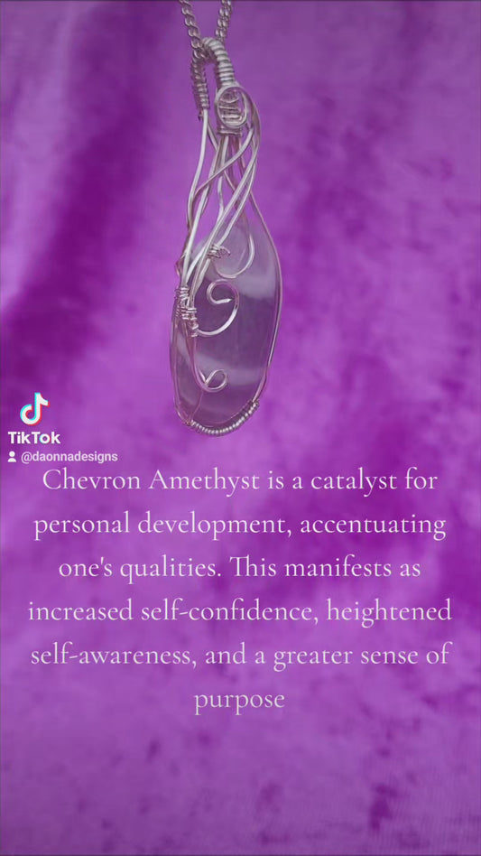 Chevron Amethyst Pendant