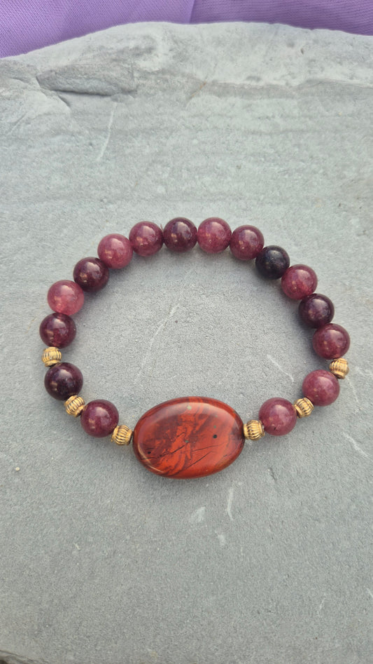 Garnet & Red Jasper Root Chakra Bracelet