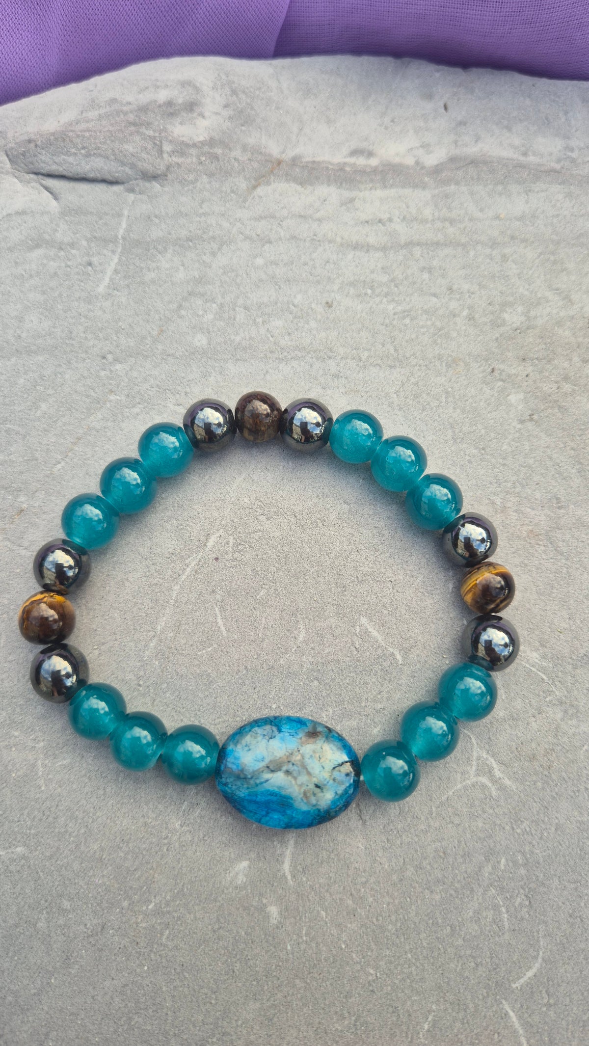 Focus & Motivation – Apatite, Hematite & Tiger’s Eye Bracelet