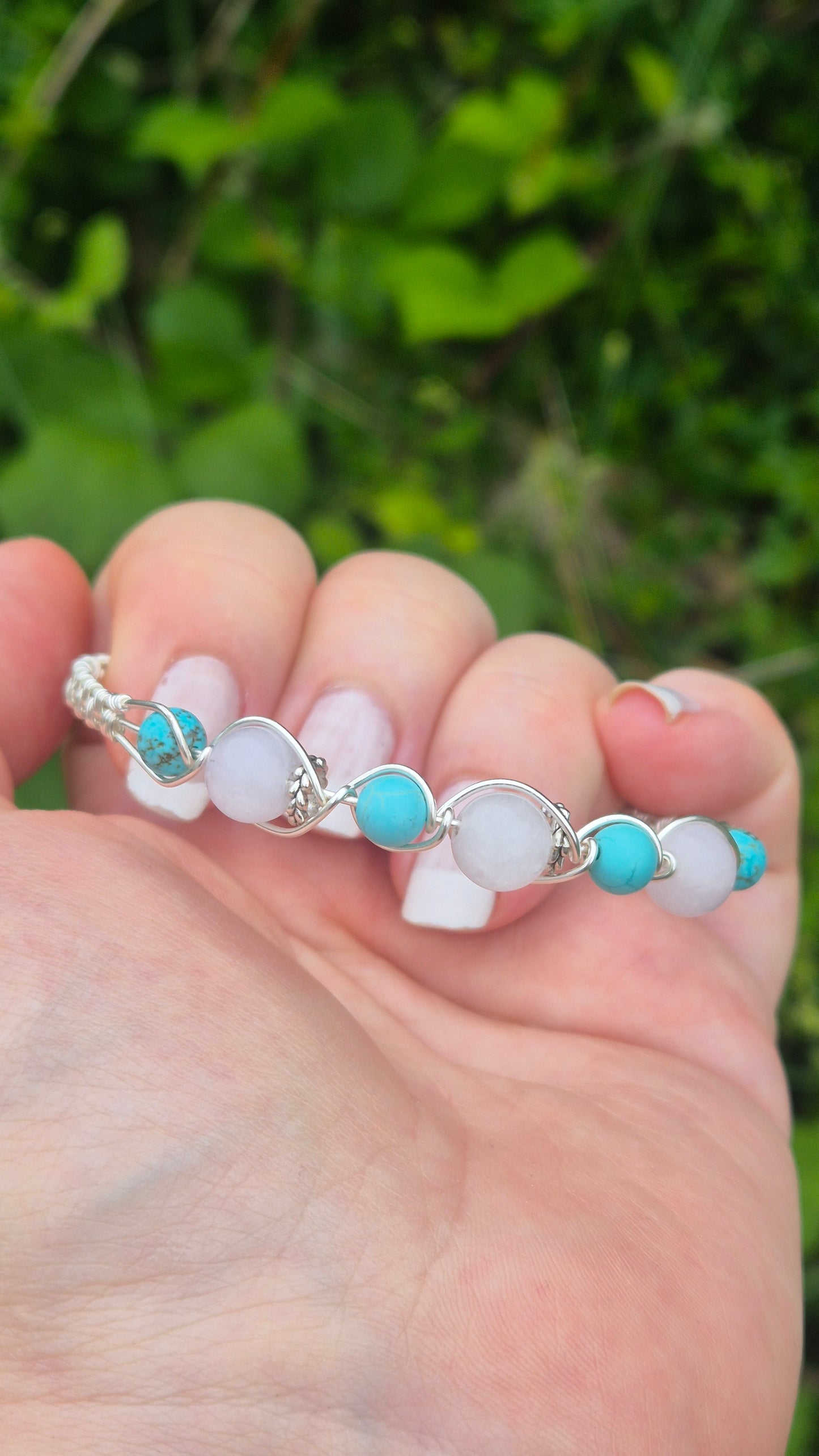 Snow Quartz Weaved Bracelet