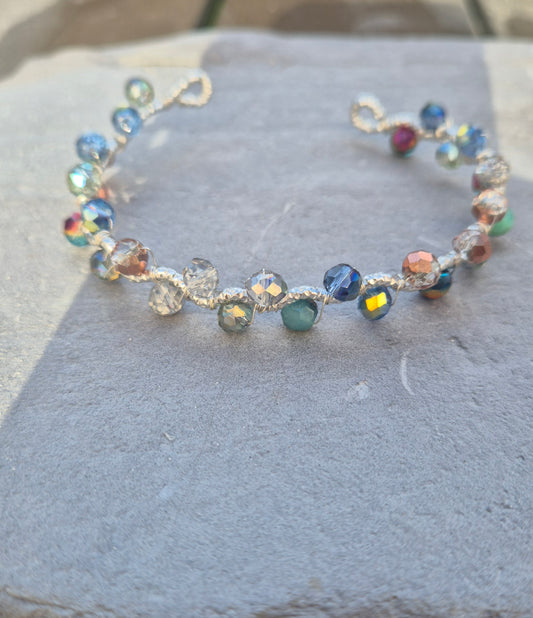 Aurora Crystal Vine Cuff
