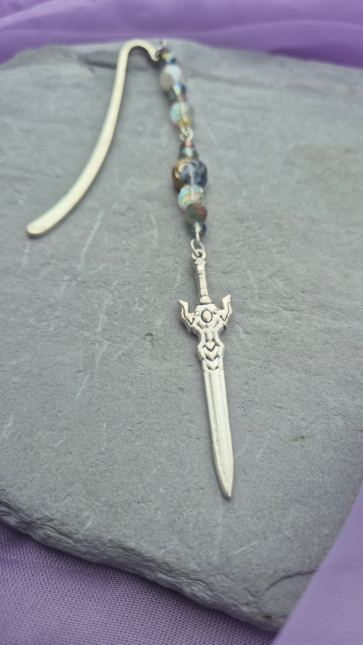 Enchanted Sword Beaded Bookmark