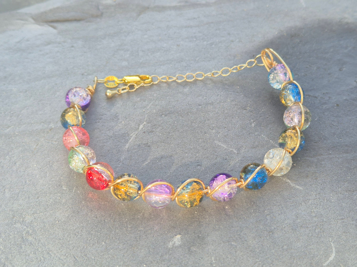 Rainbow Crackle Bracelet