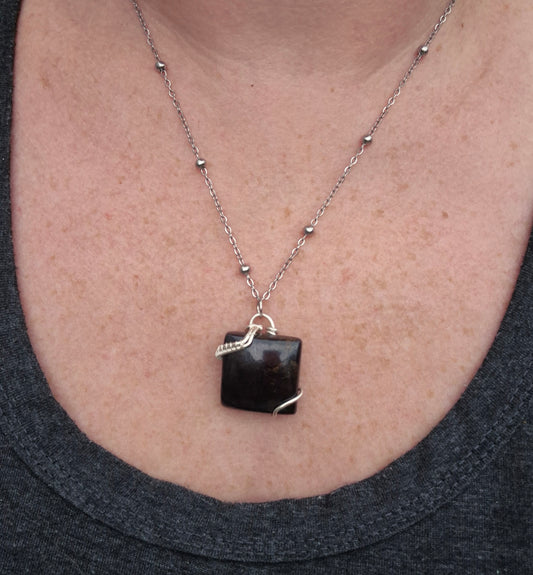 Purpurite Pendant Necklace