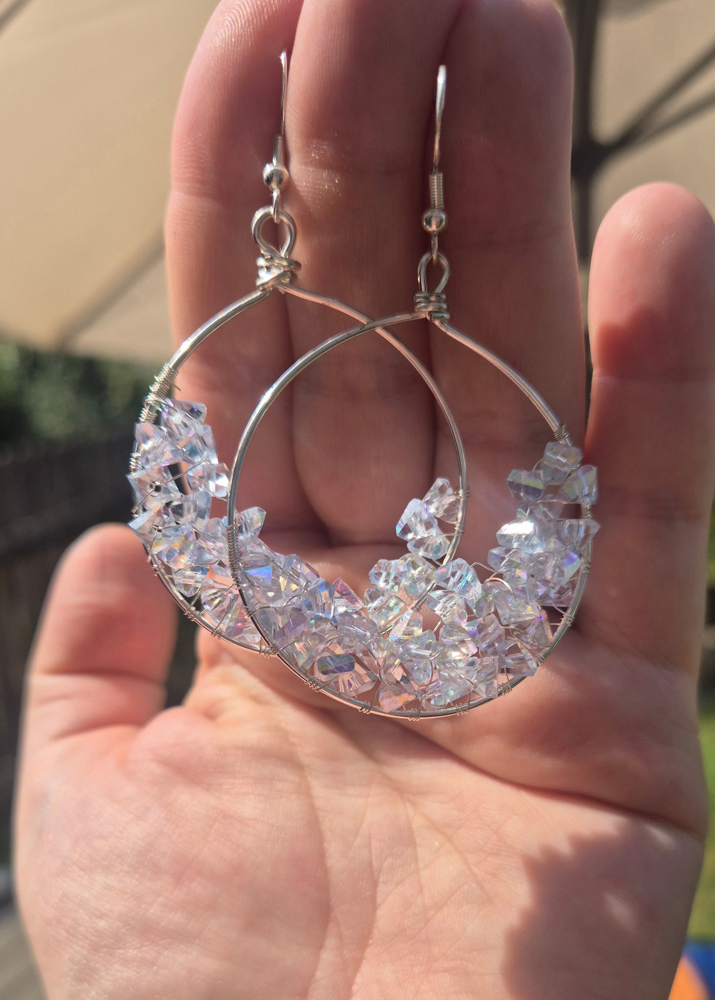 Geode Crystal Hoops