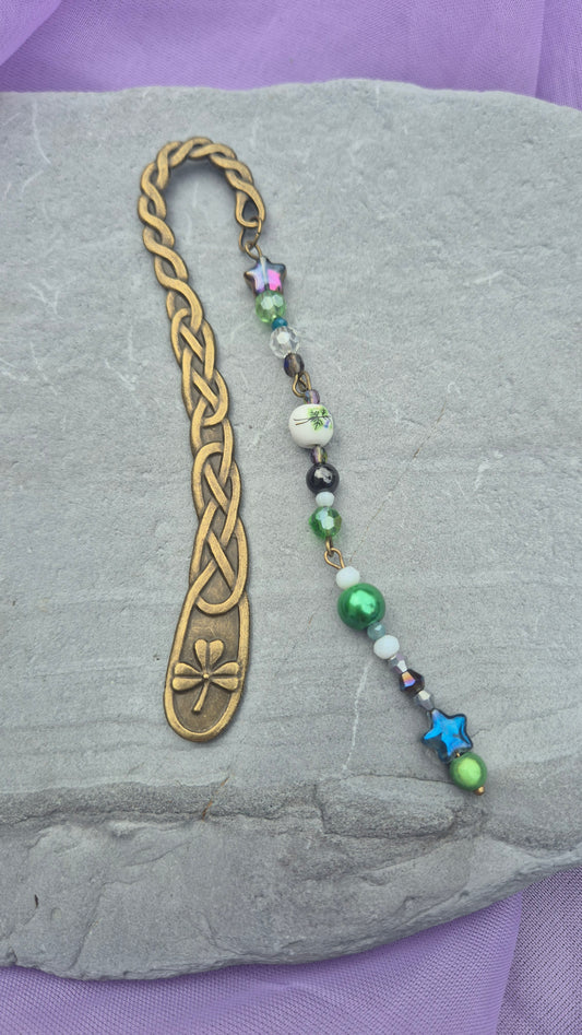 Celtic Garden Beaded Bookmark