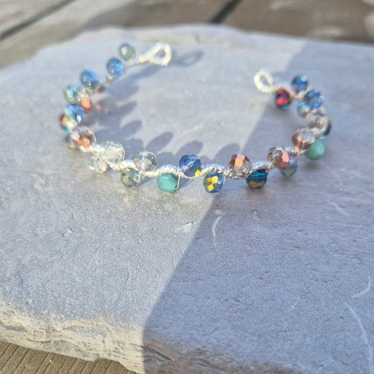 Aurora Crystal Vine Cuff