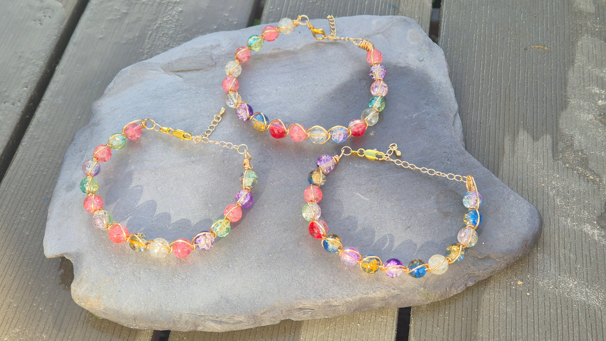 Rainbow Crackle Bracelet