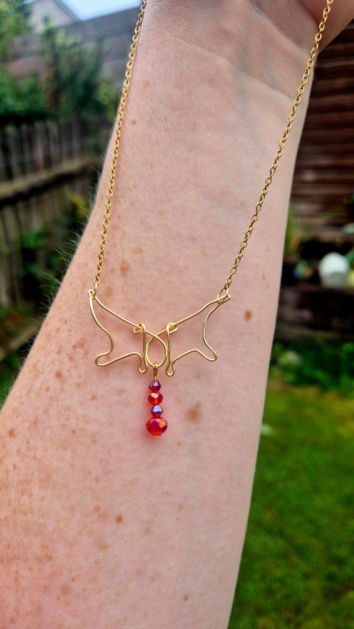Blood Moon Bat Necklace