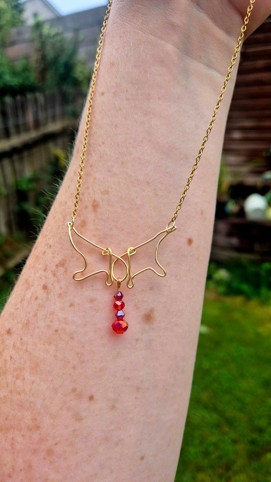 Blood Moon Bat Necklace
