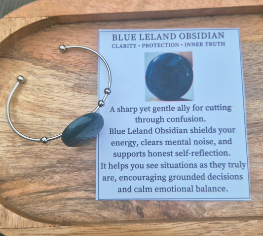 Blue Leland Silver Cuff Bracelet