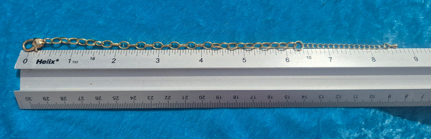 18K Gold Filled Curb Chain Bracelet | Adjustable Gold Bracelet