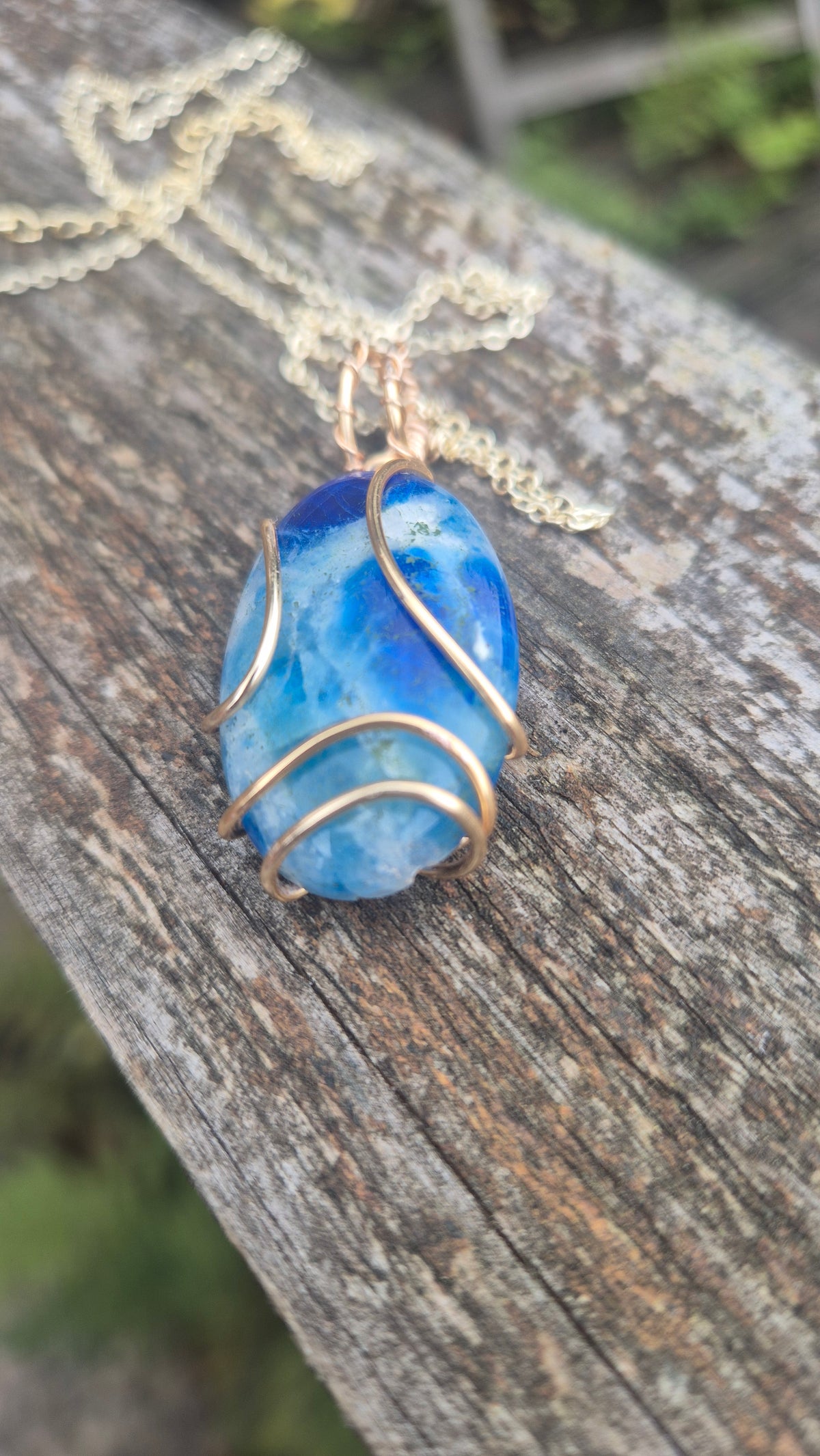 Rare Afghanite Pendant | Gold Filled Chain