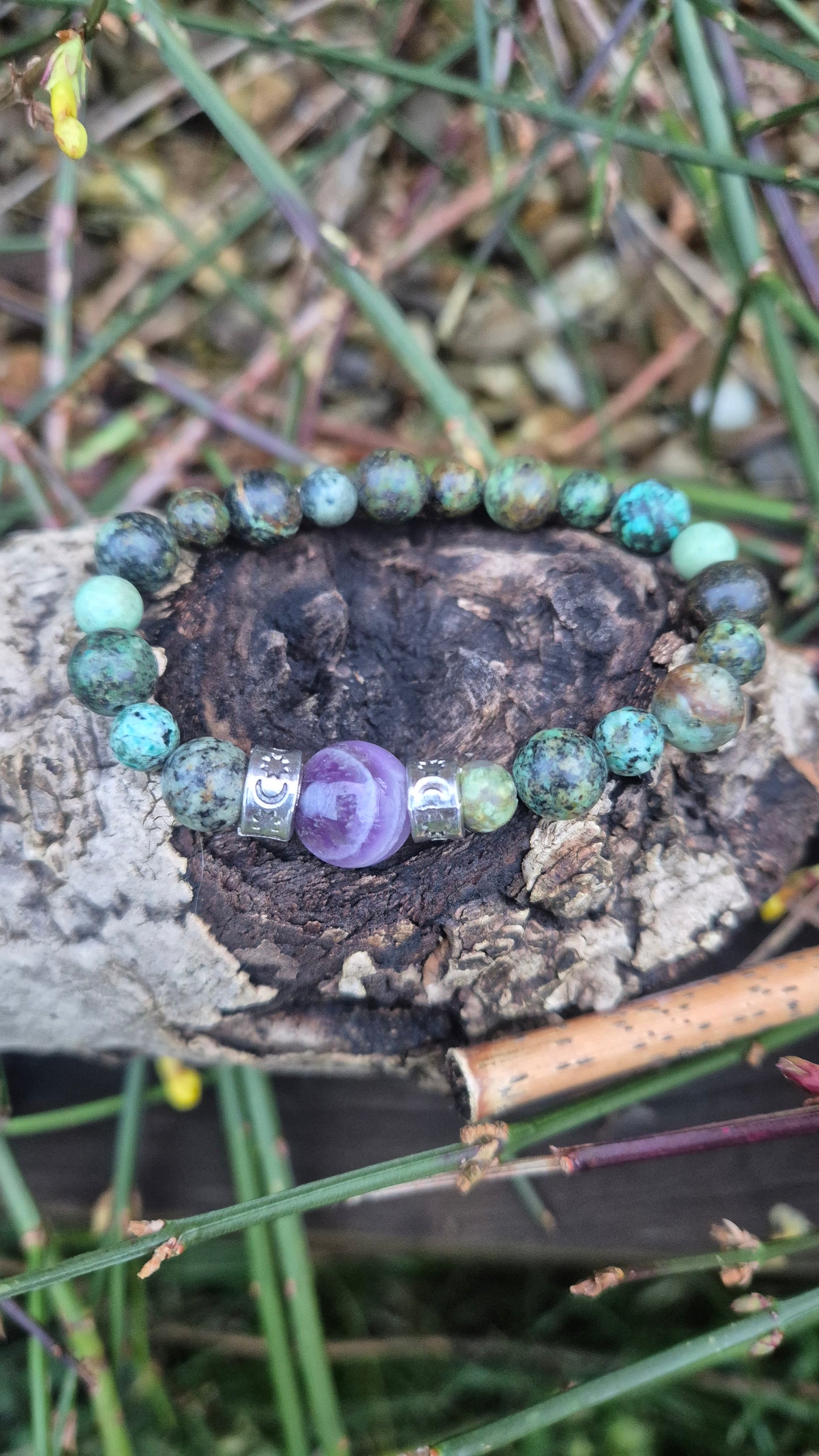 Amethyst and Jasper Bracelet