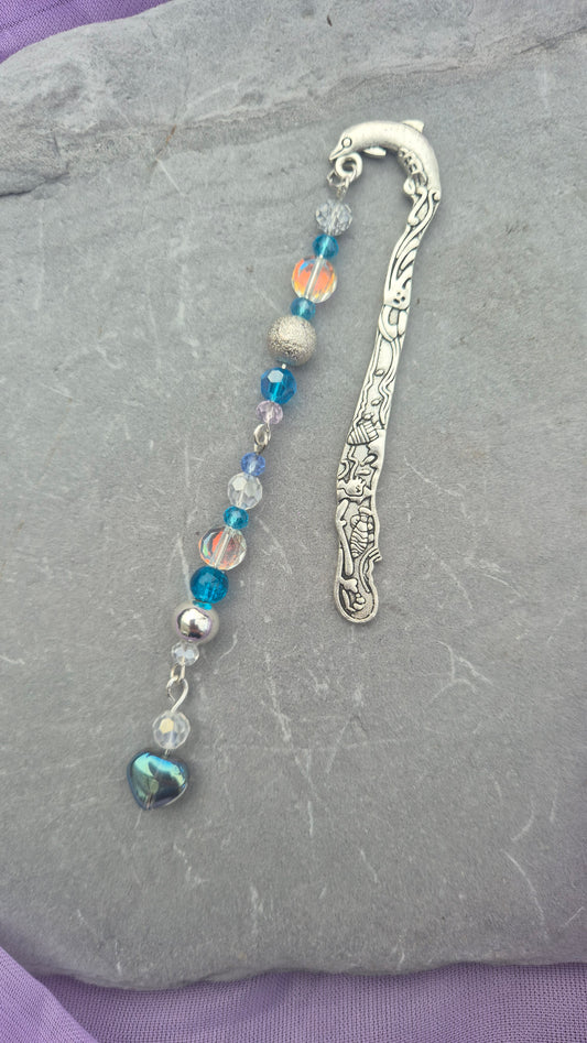 Ocean Dolphin Beaded Bookmark