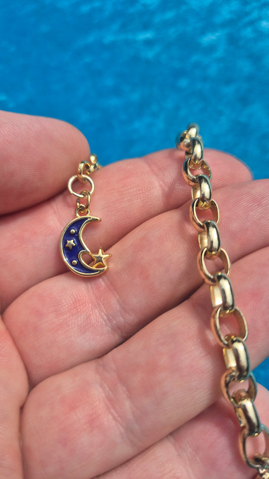 18K Gold Filled Moon & Stars Bracelet | Celestial Jewellery