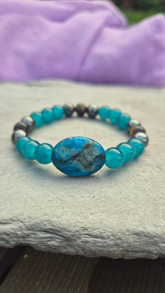 Focus & Motivation – Apatite, Hematite & Tiger’s Eye Bracelet