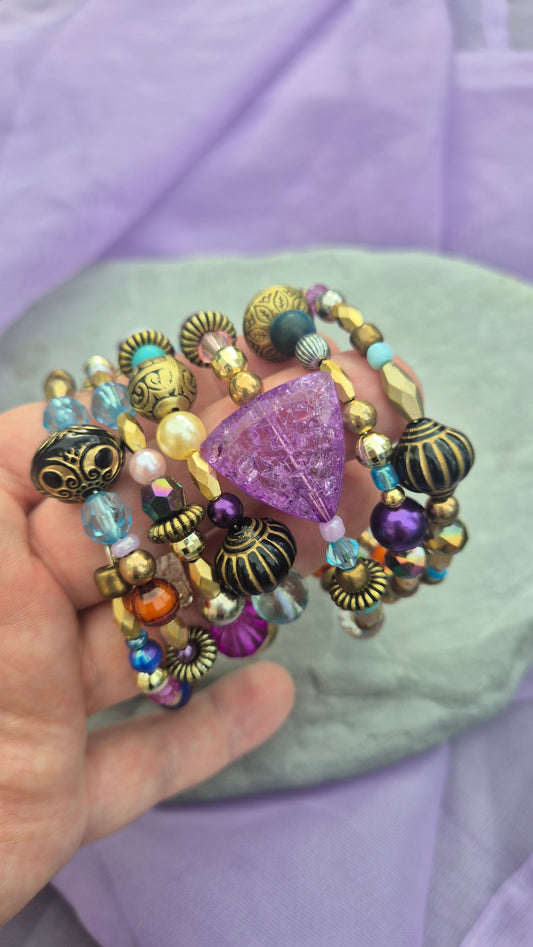 Bohemian Jewel Memory Wire Bracelet