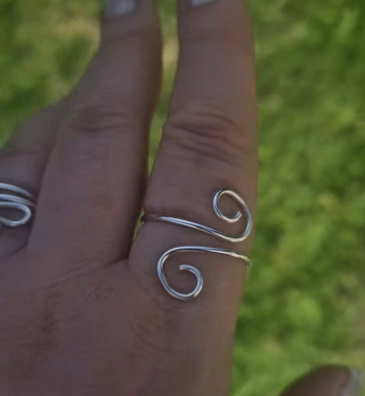 Twin Spiral Ring