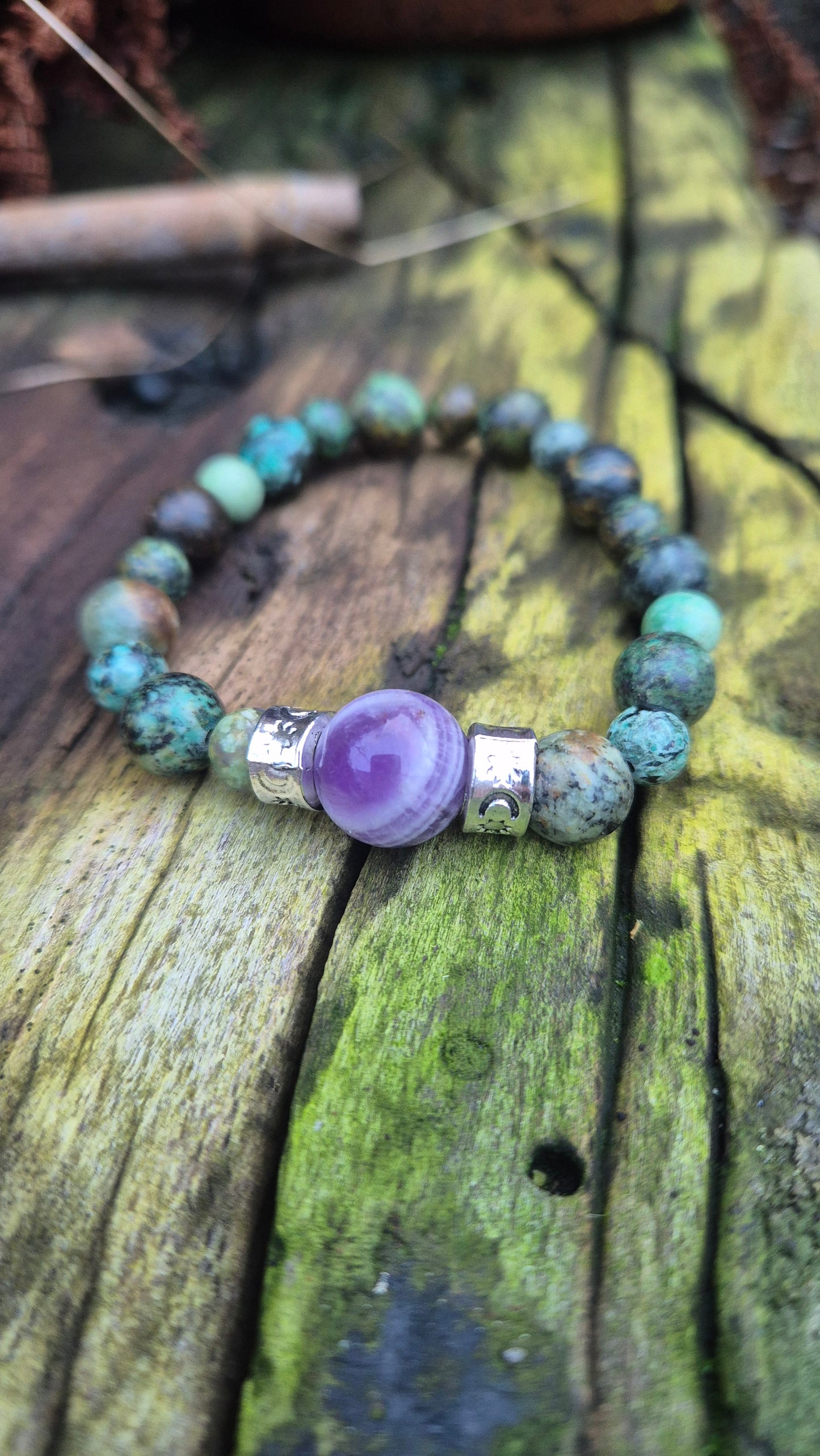Amethyst and Jasper Bracelet