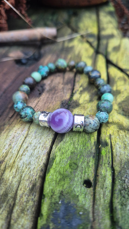 Amethyst and Jasper Bracelet